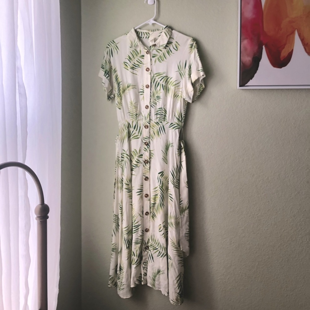 Size 2 H&M Calf-Length Fern Shirt Dress
